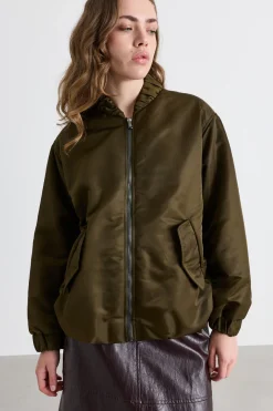 Bomber in tessuto tecnico - Verde