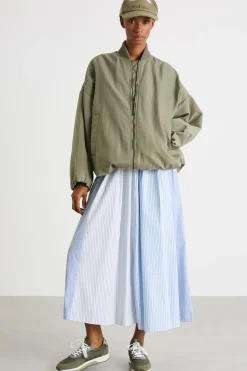 Bomber in twill antigoccia - Verde