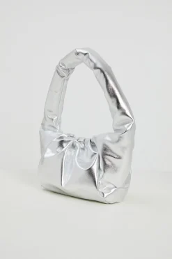 Borsa a spalla imbottita - Argento