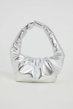 Borsa a spalla imbottita - Argento