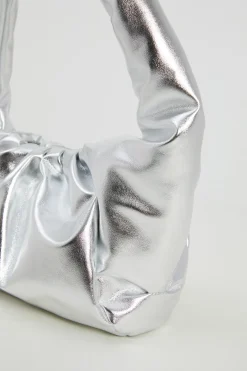 Borsa a spalla imbottita - Argento