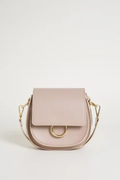 Borsa arrotondata in pelle - Rosa