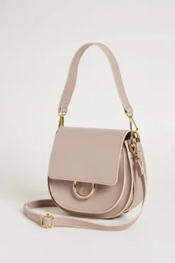 Borsa arrotondata in pelle - Rosa