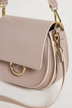 Borsa arrotondata in pelle - Rosa