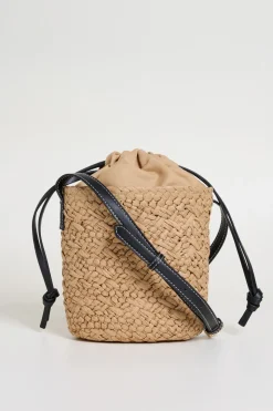 Borsa a secchiello con tracolla - Beige
