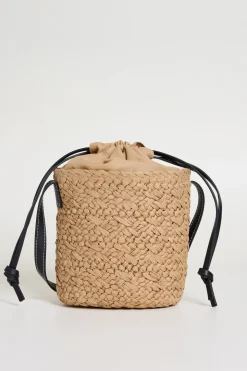 Borsa a secchiello con tracolla - Beige