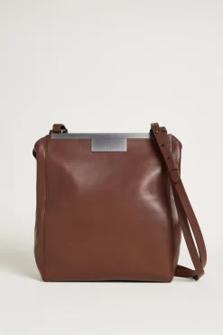 Borsa a spalla in pelle naturale - Marrone