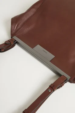 Borsa a spalla in pelle naturale - Marrone