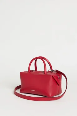 Borsa bauletto in pelle - Rosso