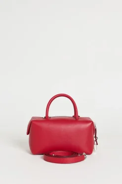 Borsa bauletto in pelle - Rosso