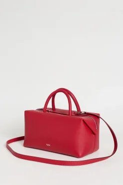 Borsa bauletto in pelle - Rosso