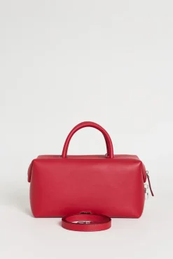 Borsa bauletto in pelle - Rosso
