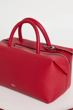 Borsa bauletto in pelle - Rosso