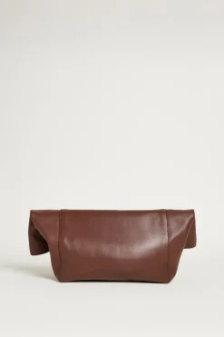 Borsa clutch piccola ripiegabile - Marrone
