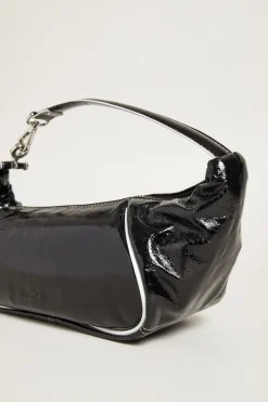 Borsa imbottita in vernice - Nero