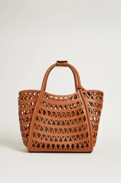Borsa in pelle intrecciata - Marrone