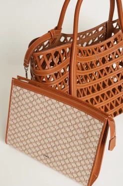 Borsa in pelle intrecciata - Marrone