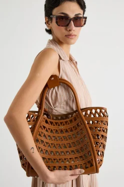 Borsa in pelle intrecciata - Marrone