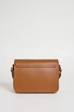 Borsa in pelle saffiano a tracolla - Marrone