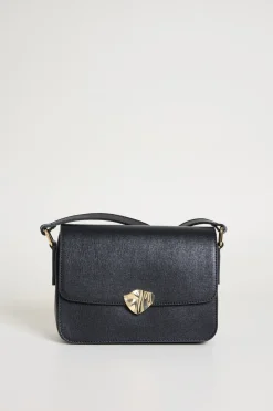 Borsa in pelle saffiano a tracolla - Nero