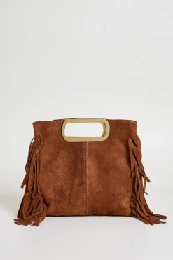 Borsa in pelle scamosciata - Marrone