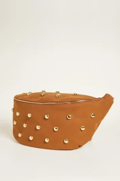Borsa in tessuto dal finish vellutato - Marrone