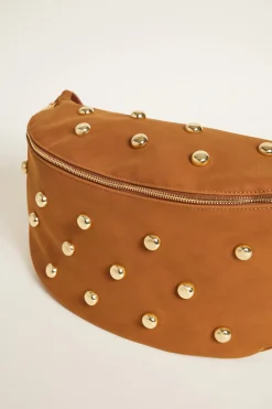 Borsa in tessuto dal finish vellutato - Marrone