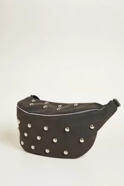 Borsa in tessuto dal finish vellutato - Nero
