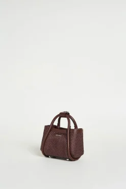 Borsa mini effetto rafia - Marrone