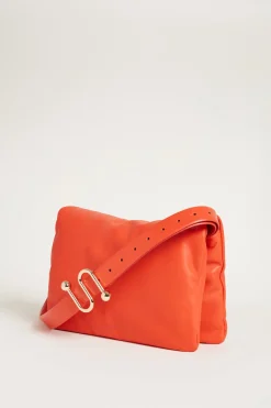 Borsa tracolla in nappa imbottita - Rosso