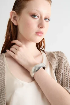 Bracciale martellato - Argento