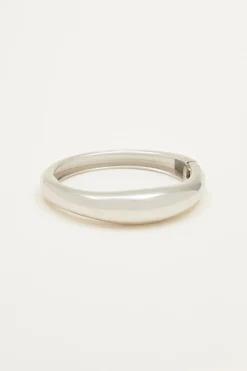 Bracciale rigido bombato - Argento