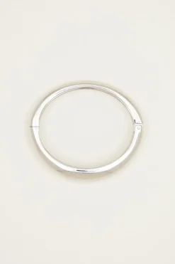 Bracciale rigido bombato - Argento