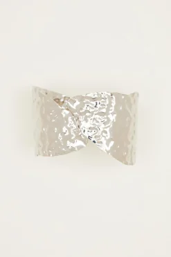 Bracciale rigido martellato - Argento