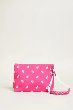 Busta con stampa a bandana - Fuxia