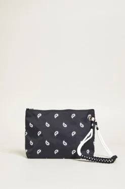 Busta con stampa a bandana - Nero