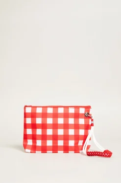 Busta stampata vichy - Rosso