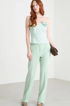 Bustier con fiore - Verde