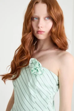 Bustier con fiore - Verde