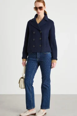 Caban doppiopetto in double - Blu