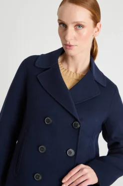 Caban doppiopetto in double - Blu