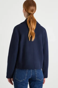 Caban doppiopetto in double - Blu