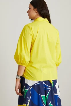 Camicia con maniche a tre quarti - Giallo