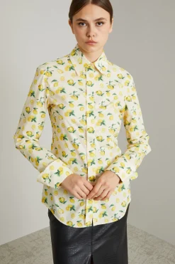 Camicia con maxi polsino - Giallo Panna