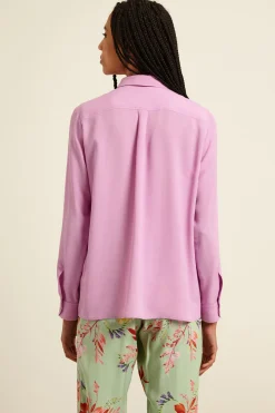 Camicia con tasche applicate - Malva