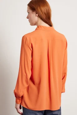 Camicia con tasche applicate - Arancione