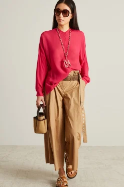 Camicia in georgette - Fucsia