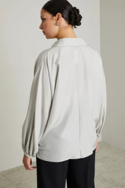 Camicia in pura seta - Grigio