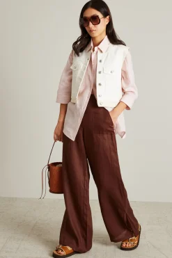 Camicia in puro lino - Rosa Pastello