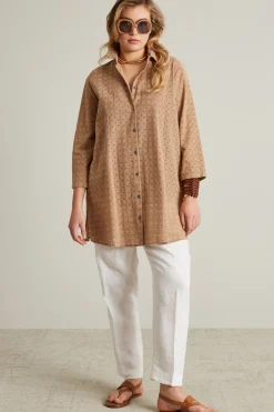 Camicia in sangallo - Beige